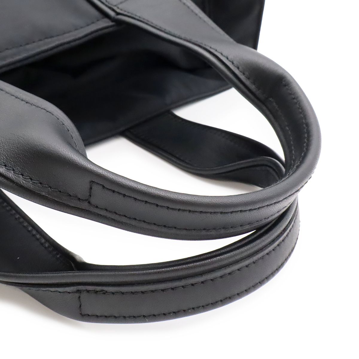 Hermes Acapulco PM Tote Bag Nylon Leather Black — view 4