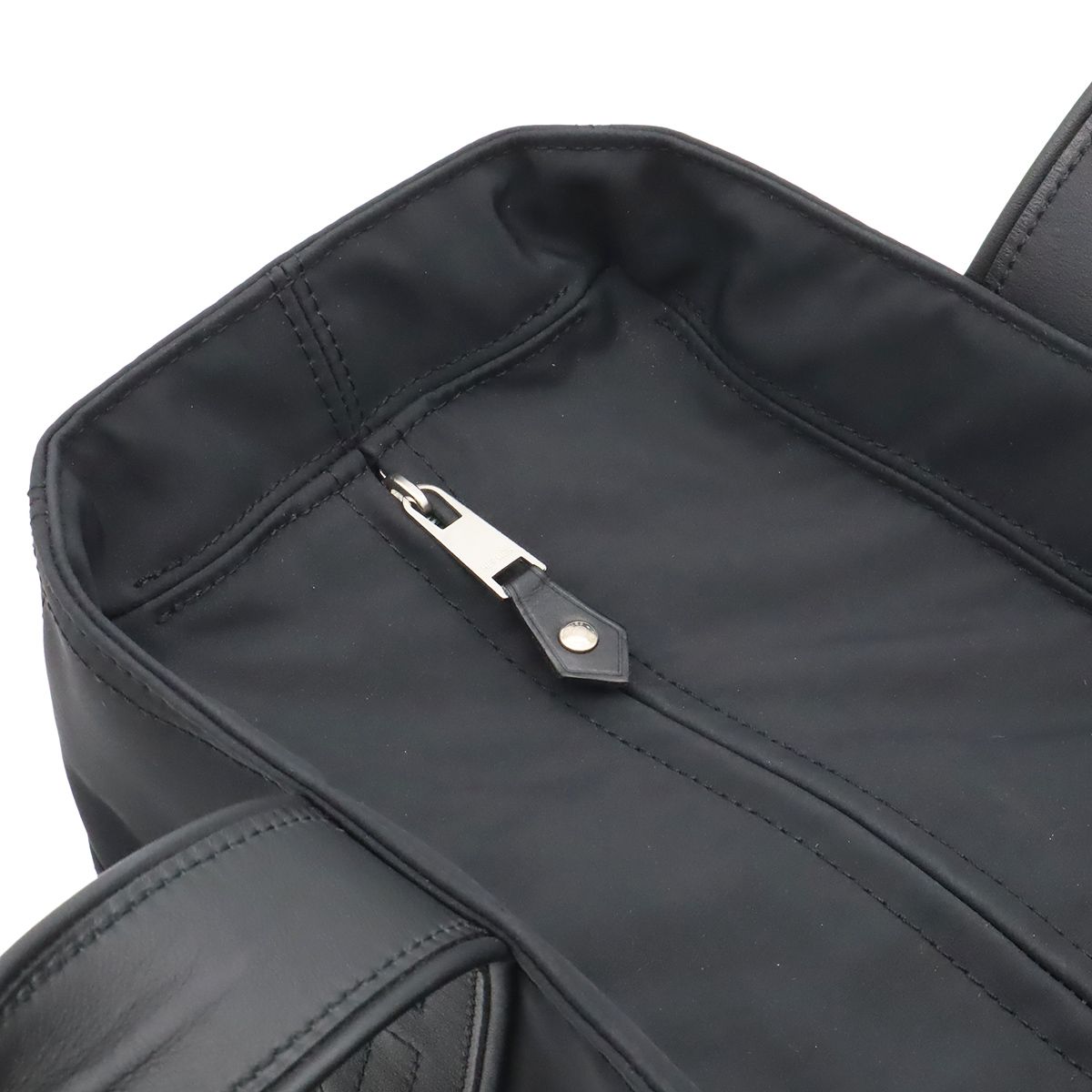 Hermes Acapulco PM Tote Bag Nylon Leather Black — view 5