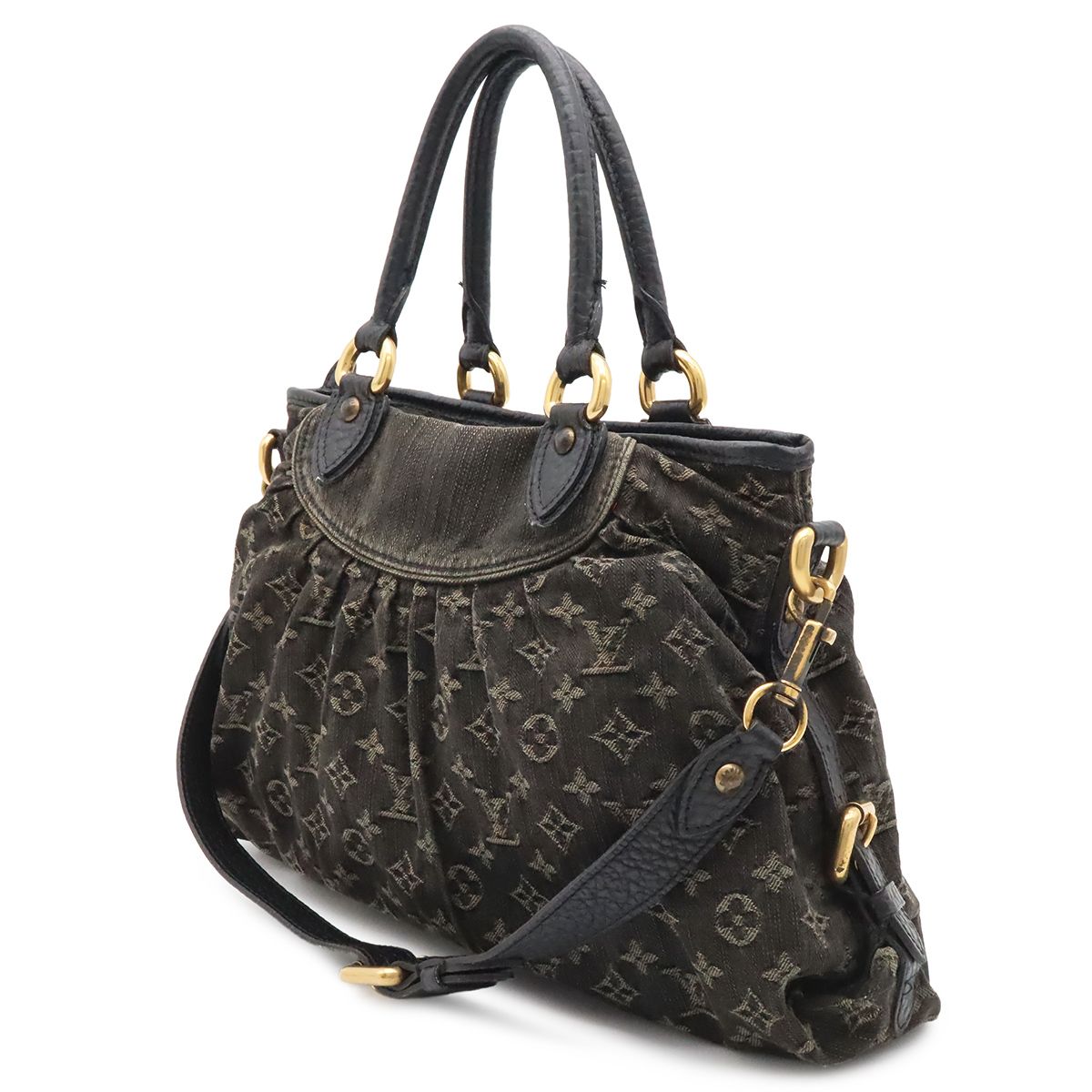 Louis Vuitton Monogram Denim Neo Cabby MM Tote 2-Way Shoulder Bag Noir — view 2