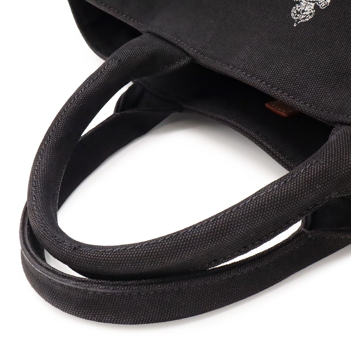 Prada Canapa Tote 2-Way Shoulder Bag Crossbody Canvas Leather Nero Black — view 4