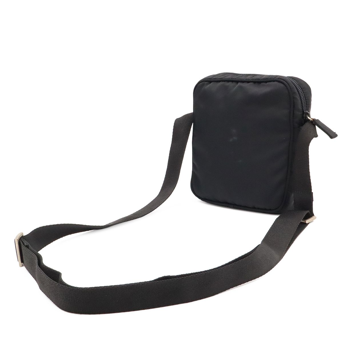 Prada Sports Line Shoulder Bag Pouch Pochette Crossbody Nylon Nero Black Silver — view 2