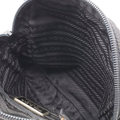 Prada Sports Line Shoulder Bag Pouch Pochette Crossbody Nylon Nero Black Silver — view 7