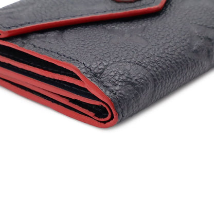 Louis Vuitton Monogram Empreinte Portefeuille Zoe Wallet Trifold Marine Rouge — view 3