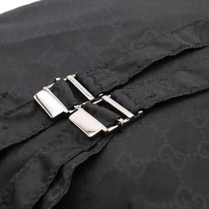 Gucci GG Nylon Backpack Leather Black Silver — view 5
