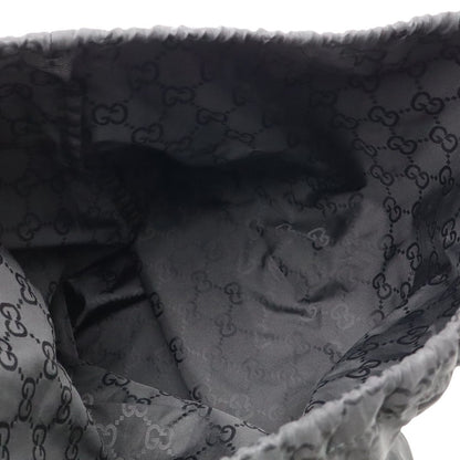 Gucci GG Nylon Backpack Leather Black Silver — view 7