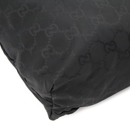 Gucci GG Nylon Backpack Leather Black Silver — view 3