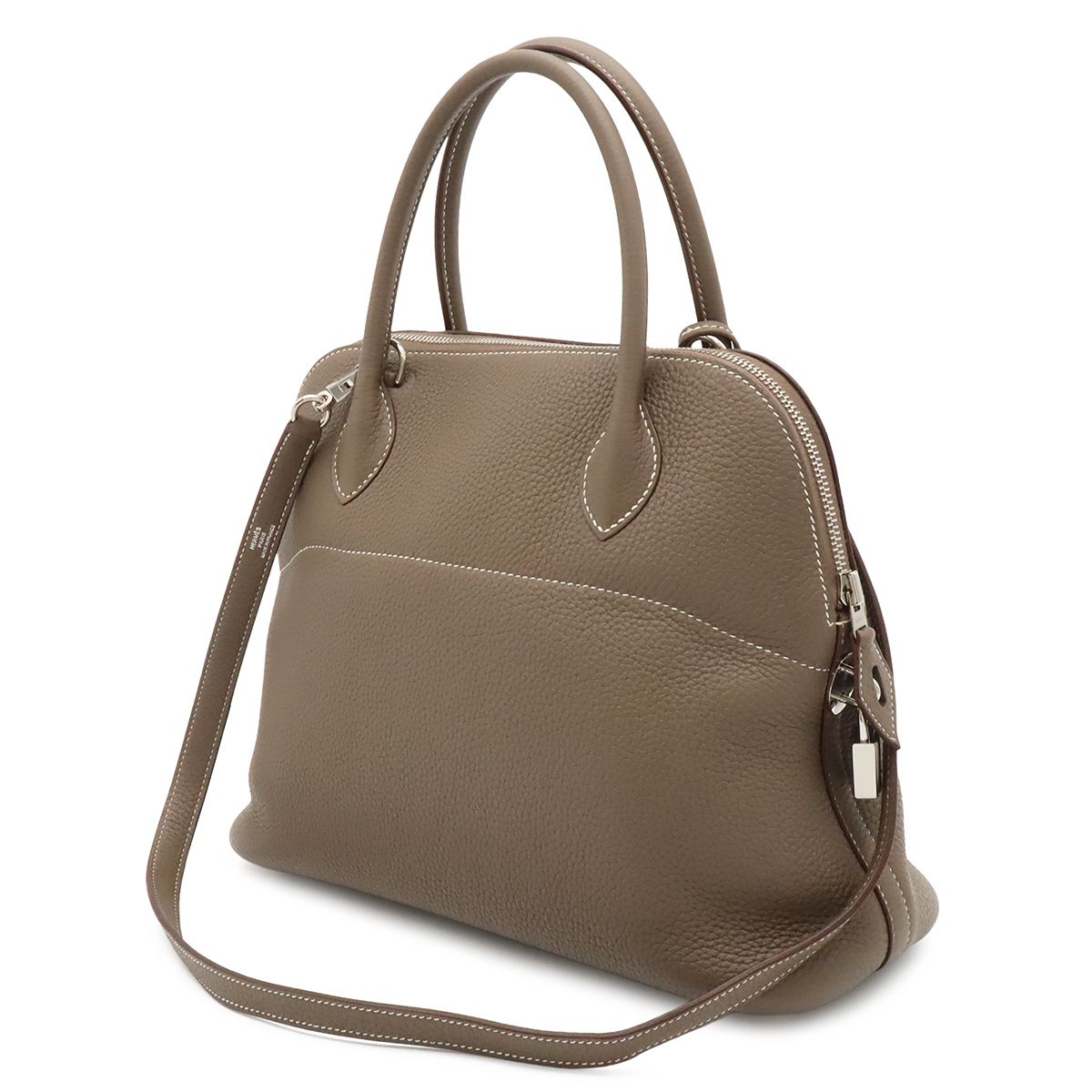 Hermes Bolide 31 2-Way Shoulder Bag Taurillon Clemence Leather Etoupe Greige — view 2