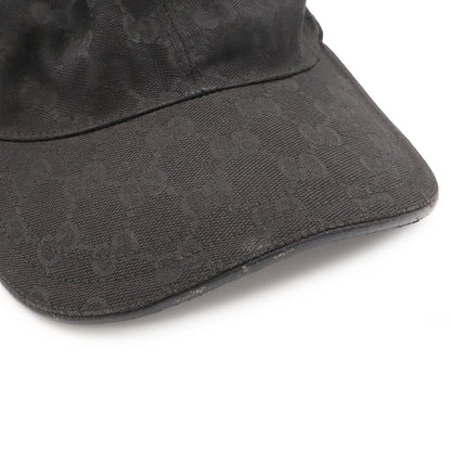 Gucci GG Canvas Web Line Baseball Cap Hat Polyester Black Red Green XL — view 3