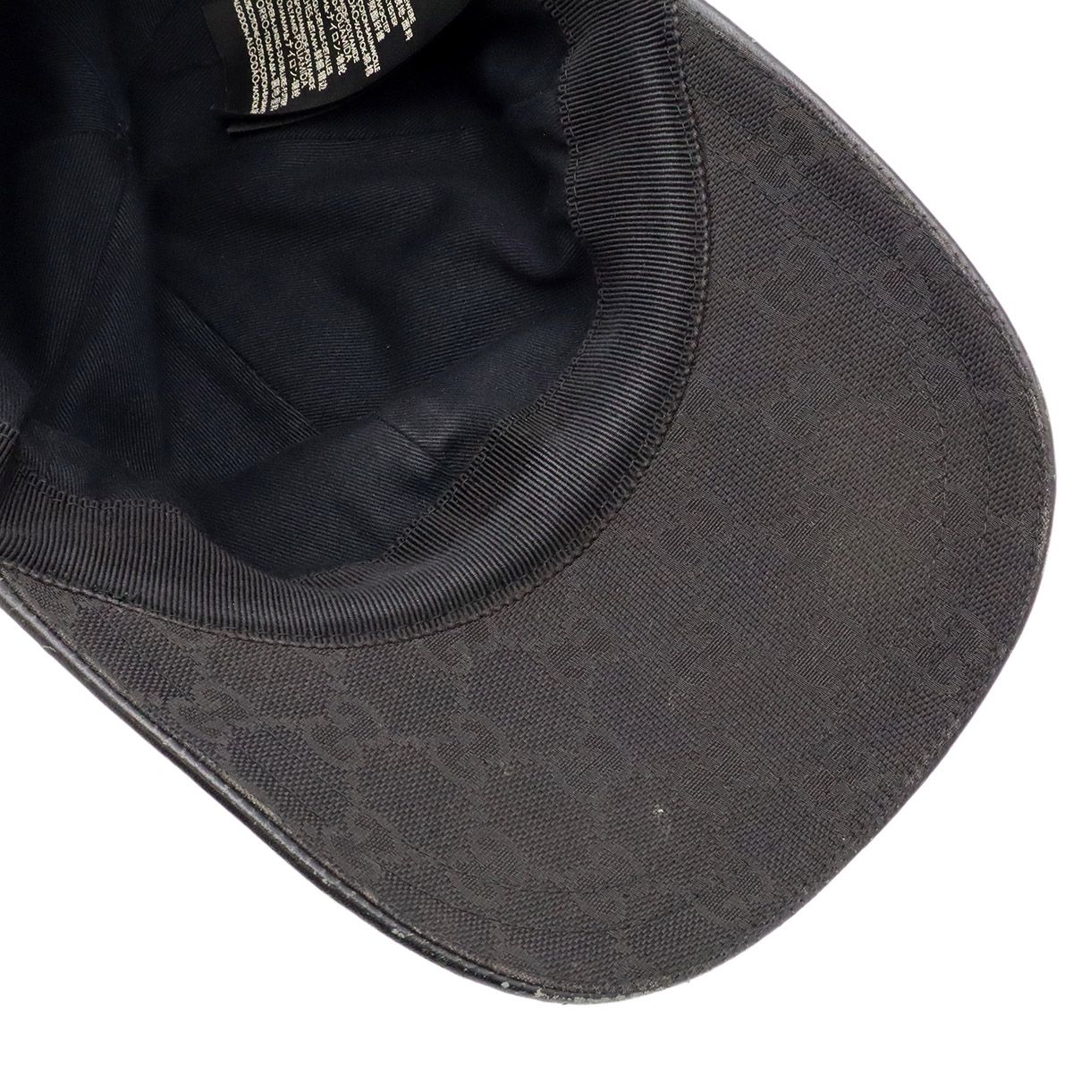 Gucci GG Canvas Web Line Baseball Cap Hat Polyester Black Red Green XL — view 7