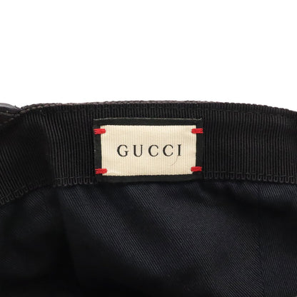 Gucci GG Canvas Web Line Baseball Cap Hat Polyester Black Red Green XL — view 8