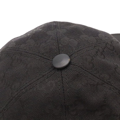 Gucci GG Canvas Web Line Baseball Cap Hat Polyester Black Red Green XL — view 5