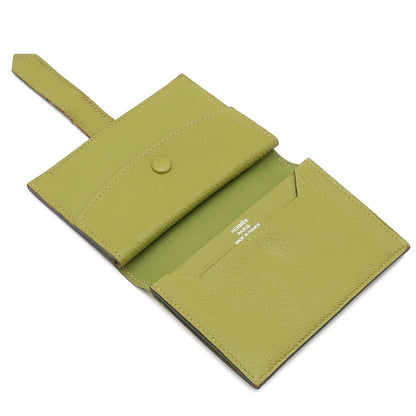 Hermes Bearn Mini Card Case Business Mini Wallet Coin Purse Chevre Mysore — view 6