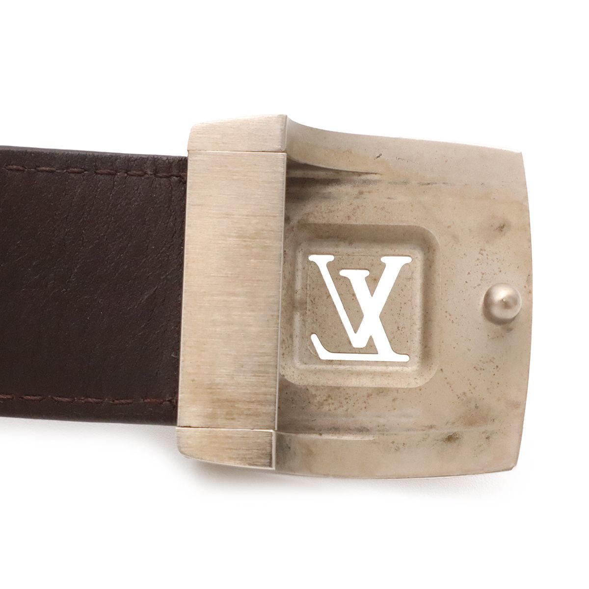 Louis Vuitton Monogram Ceinture LV Cut Belt Silver 90 — view 4
