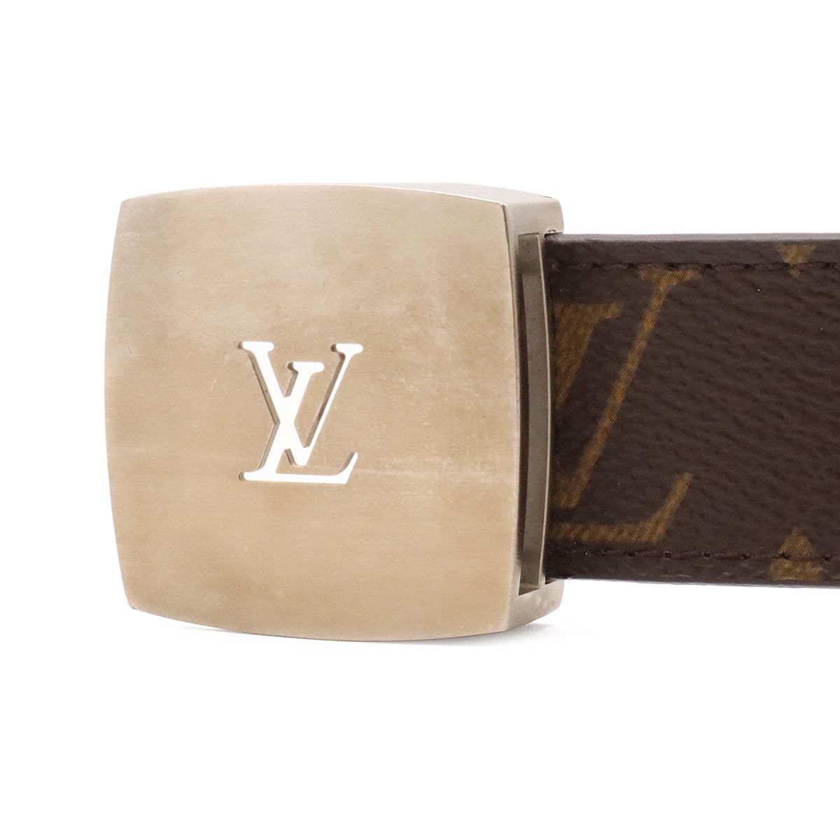 Louis Vuitton Monogram Ceinture LV Cut Belt Silver 90 — view 3