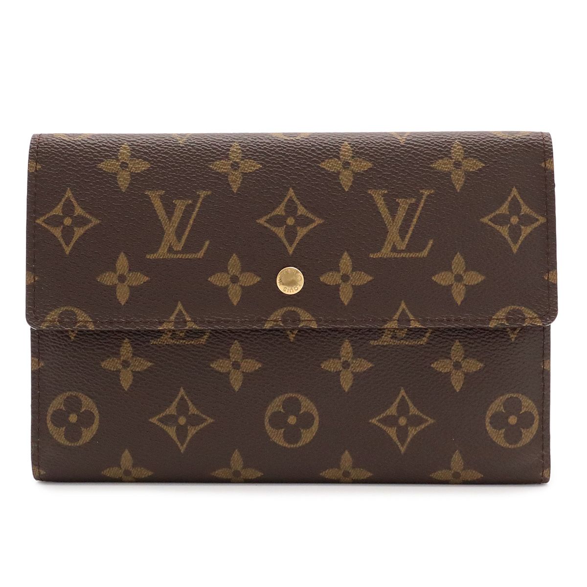 Louis Vuitton Monogram Pochette Passport 3 Trifold Wallet Case
