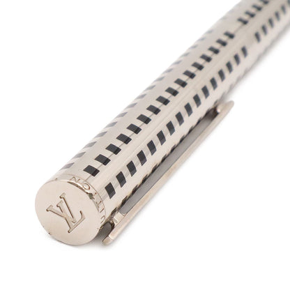 Louis Vuitton Jet Rack Ballpoint Pen Cap Type Metal Silver Blue — view 2