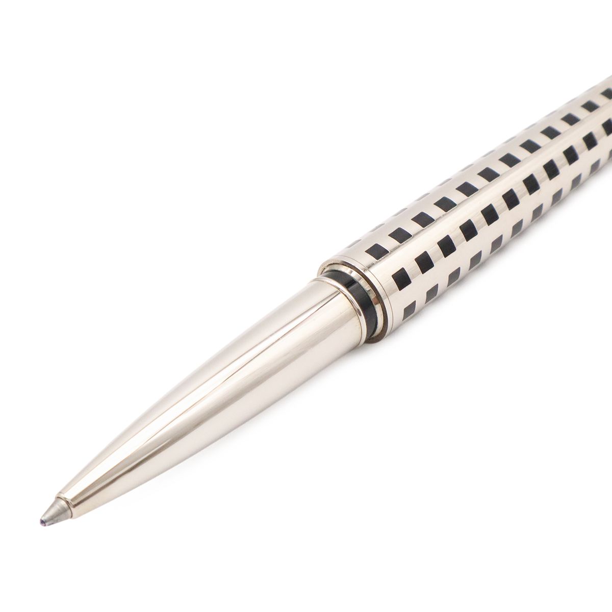 Louis Vuitton Jet Rack Ballpoint Pen Cap Type Metal Silver Blue — view 5