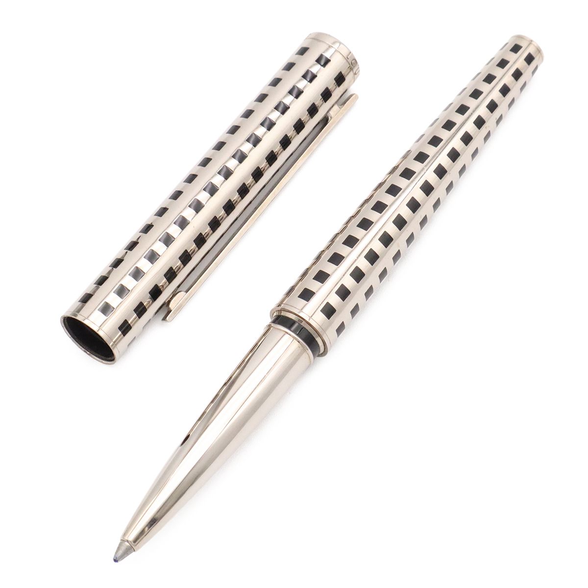 Louis Vuitton Jet Rack Ballpoint Pen Cap Type Metal Silver Blue — view 4