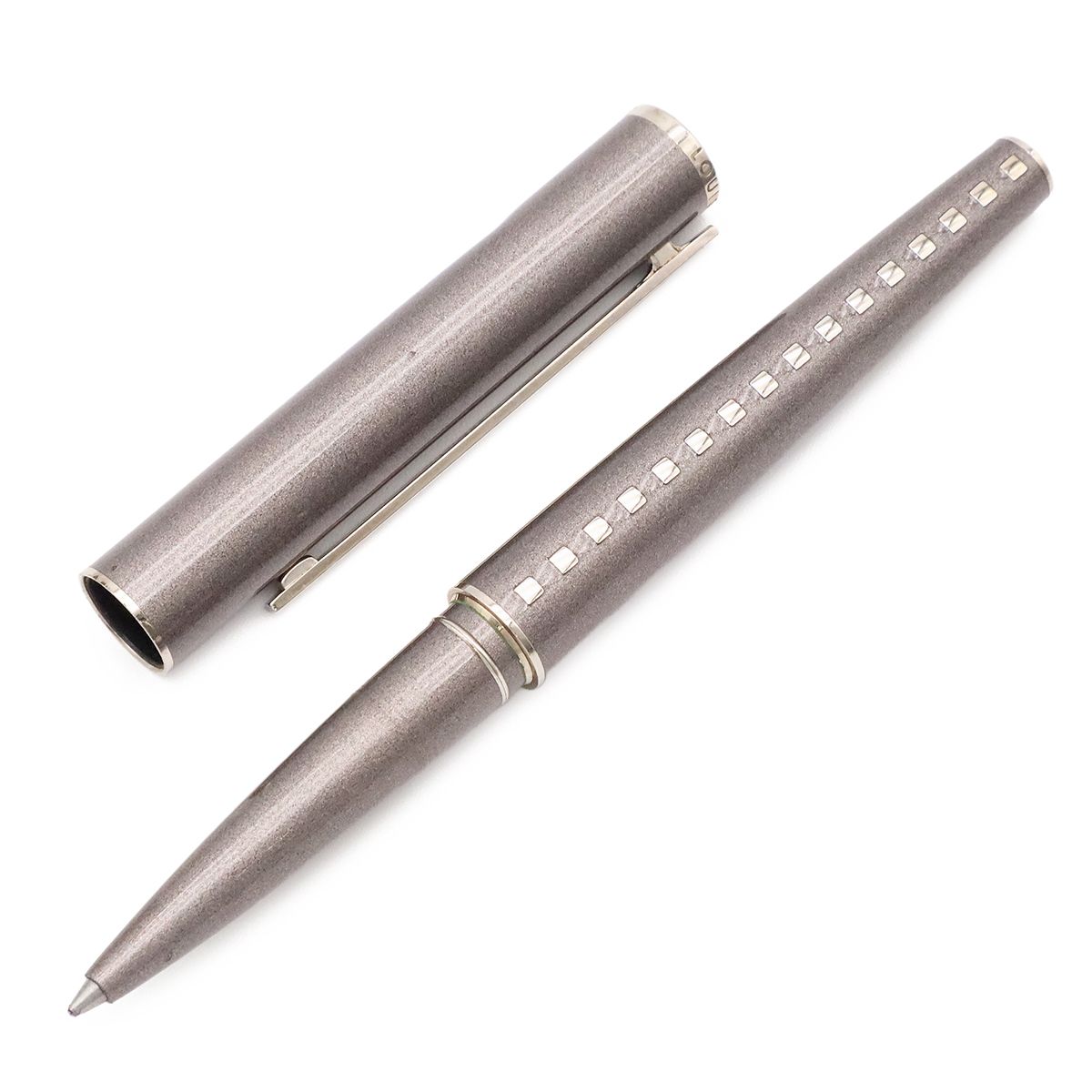 Louis Vuitton Jet Ligne Ballpoint Pen Cap Type Silver Gray Black — view 7