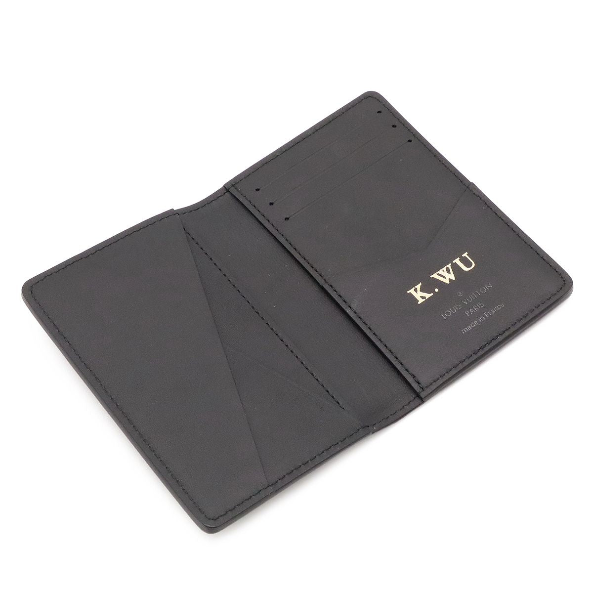 Louis Vuitton LV Aerogram Pocket Organizer Card Case Business Leather Black — view 5