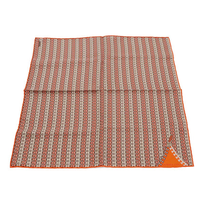 Hermes Carre 40 Petit Scarf Handkerchief Bandana Pocket Square Zipper Pattern