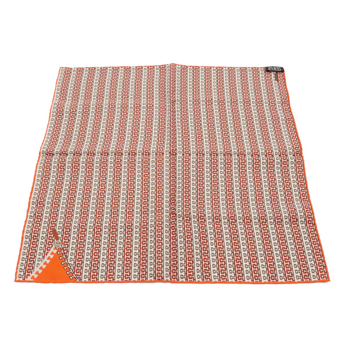 Hermes Carre 40 Petit Scarf Handkerchief Bandana Pocket Square Zipper Pattern — view 2