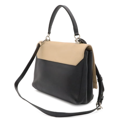 Louis Vuitton Lockme Cartable 2-Way Shoulder Bag Leather Vanille Noir Beige — view 2