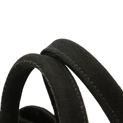 Prada Canapa Tote 2-Way Shoulder Bag Striped Canvas Nero Black Talco Gold — view 4
