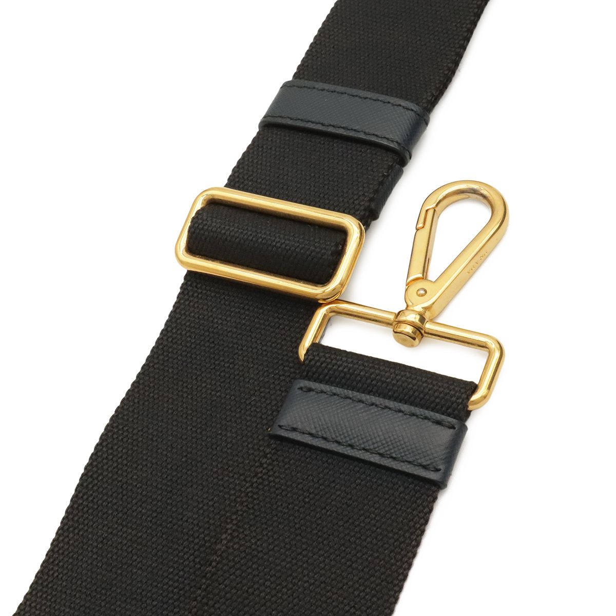 Prada Canapa Tote 2-Way Shoulder Bag Crossbody Denim Blue Gold — view 5