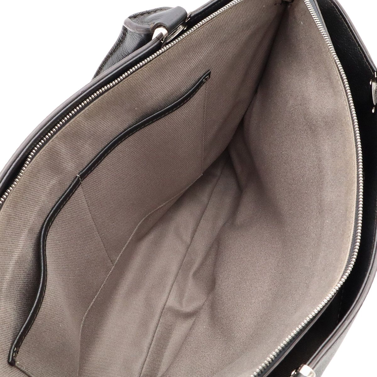 Cartier C de Cartier MM Tote Shoulder Bag Leather Black Silver — view 8