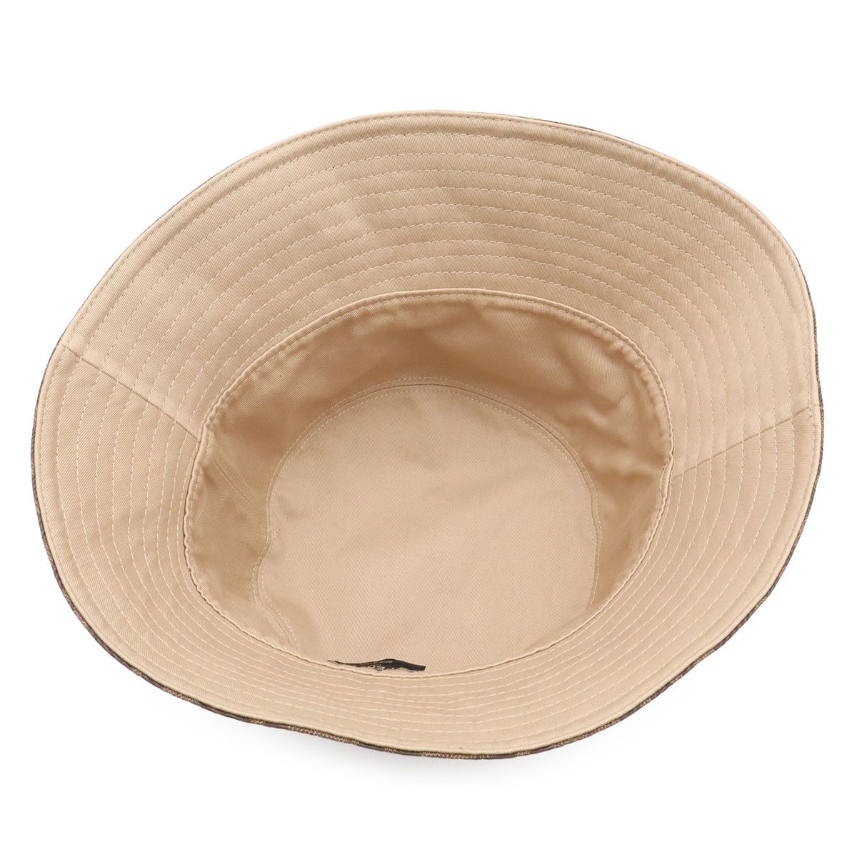 Fendi Zucca Fabric Reversible Bucket Hat Polyester 65% Cotton 35% Brown Beige — view 4