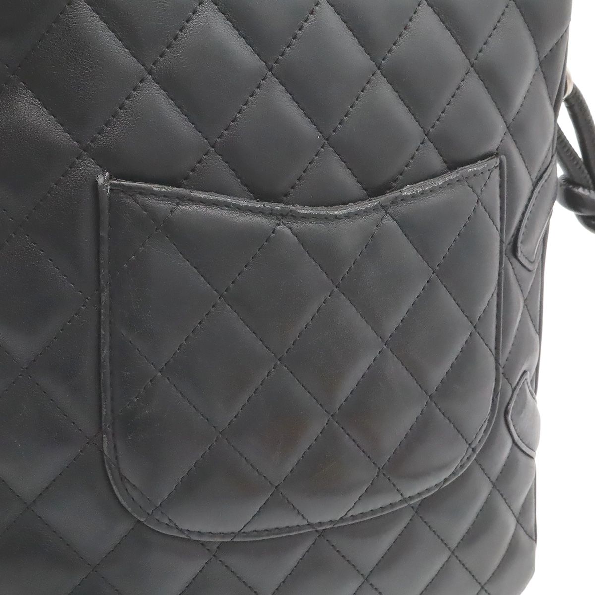 Chanel Cambon Line CC Logo Medium Pochette Shoulder Bag Crossbody Soft Calfskin — view 7