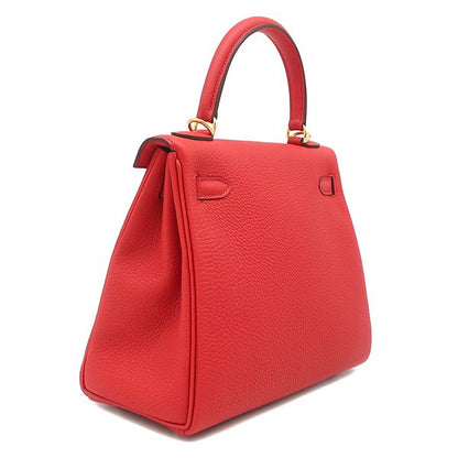 Hermes 2-Way Bag Kelly 25 Retourne Togo Rouge de Coeur Gold Red — view 2