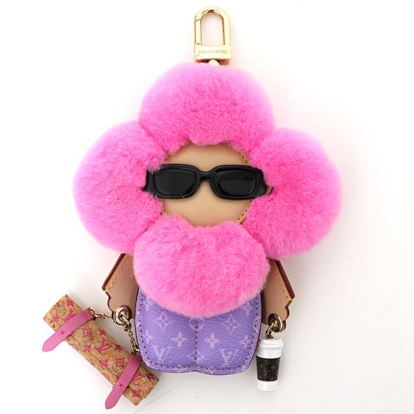 Louis Vuitton Bag Charm Vivienne Fashionista Yoga Monogram Mink Pink
