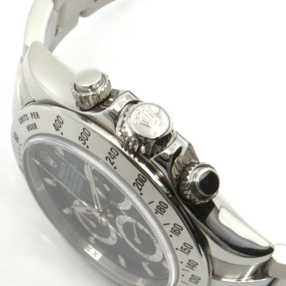Rolex Daytona Black SS Automatic Satin Finish Buckle Watch — view 4