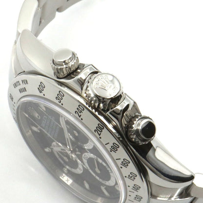 Rolex Daytona Black SS Automatic Satin Finish Buckle Watch — view 4