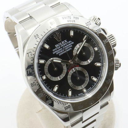 Rolex Daytona Black SS Automatic Satin Finish Buckle Watch — view 3