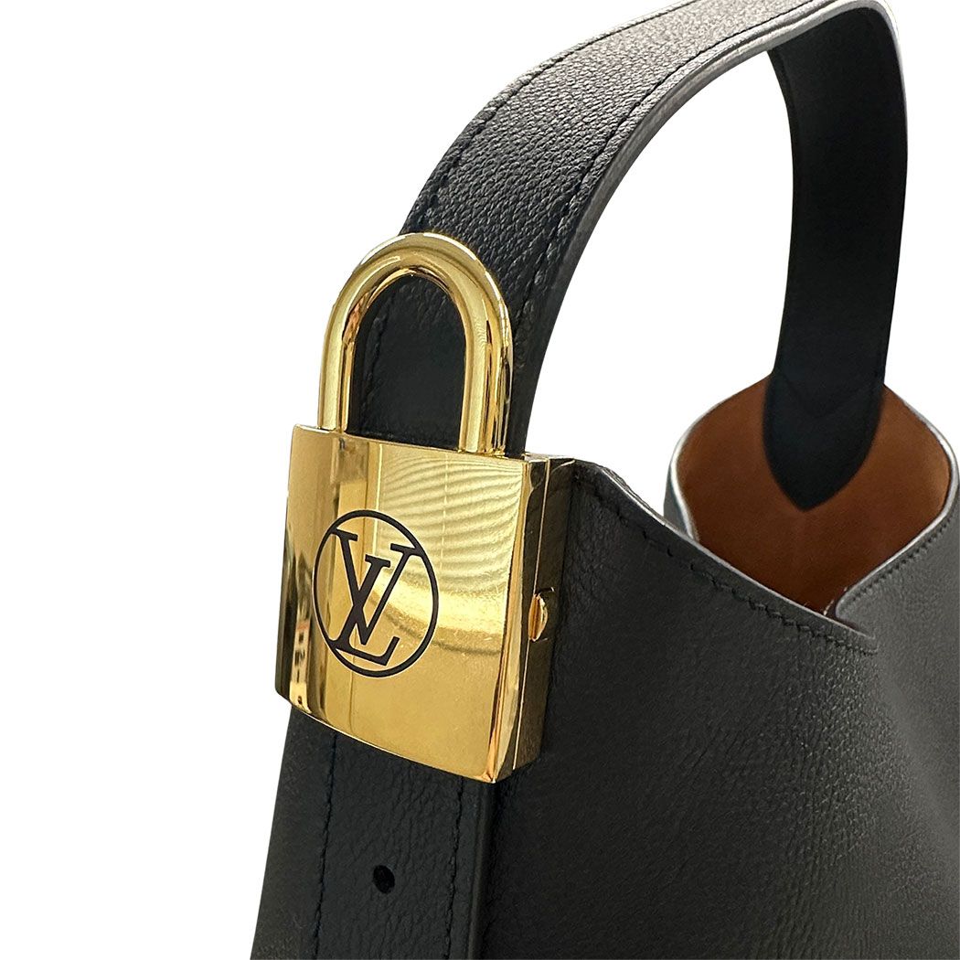 Louis Vuitton Shoulder Bag Grain Calfskin Lowkey Hobo MM Noir Cool Luxury — view 6