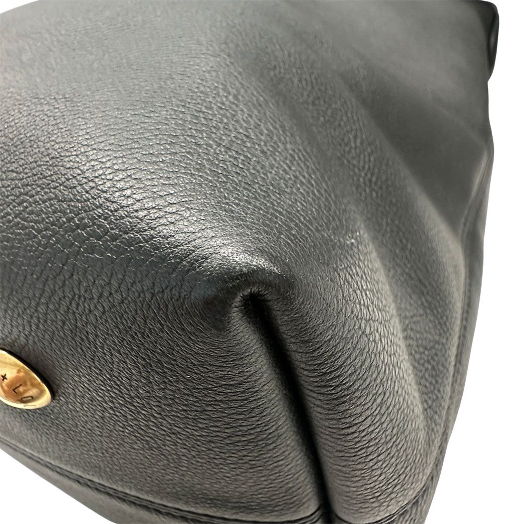Louis Vuitton Shoulder Bag Grain Calfskin Lowkey Hobo MM Noir Cool Luxury — view 5