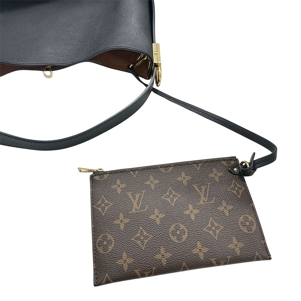 Louis Vuitton Shoulder Bag Grain Calfskin Lowkey Hobo MM Noir Cool Luxury — view 7