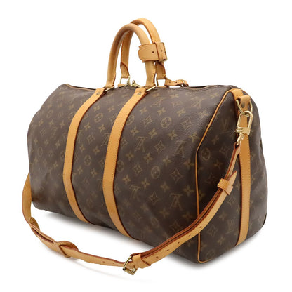 Louis Vuitton Monogram Keepall Bandouliere 45 Boston Bag Purse 2-Way — view 2