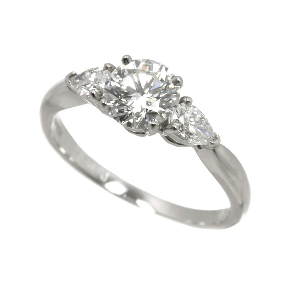 Tiffany & Co Three Stone Diamond Ring Platinum — view 5