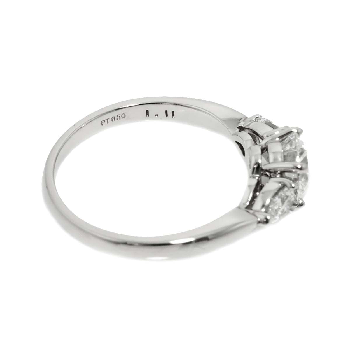 Tiffany & Co Three Stone Diamond Ring Platinum — view 4