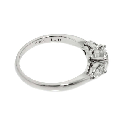 Tiffany & Co Three Stone Diamond Ring Platinum — view 4