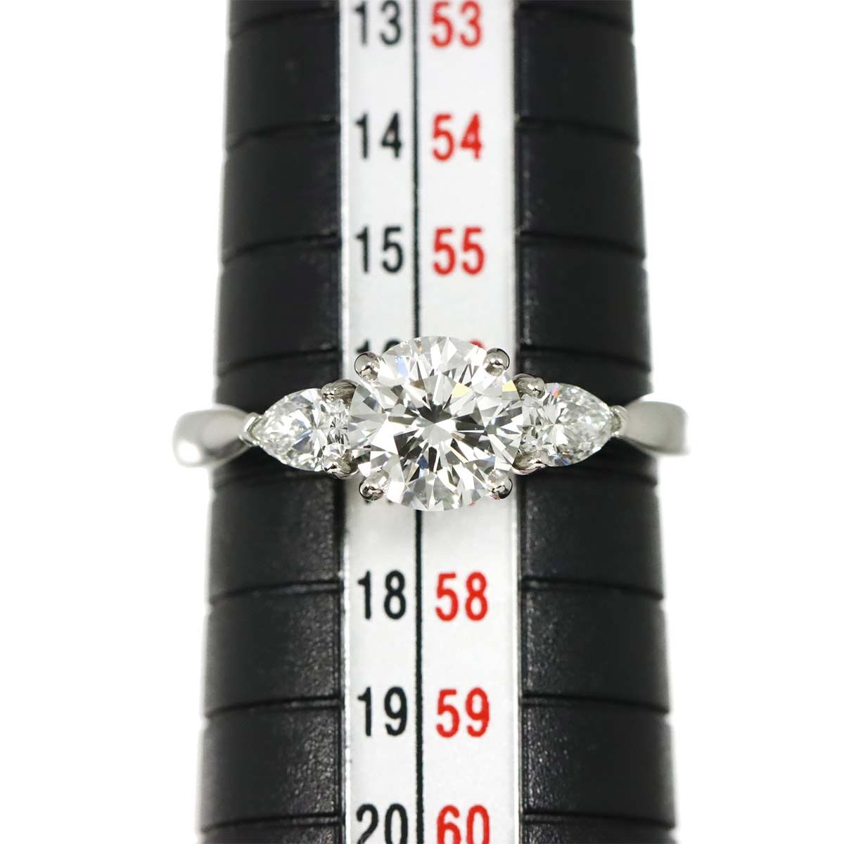 Tiffany & Co Three Stone Diamond Ring Platinum — view 7