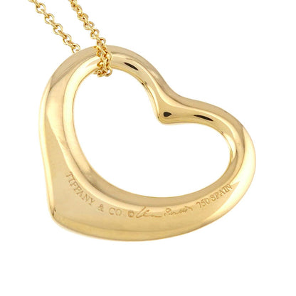 Tiffany & Co Open Heart Necklace 40 18k Yellow Gold — view 4