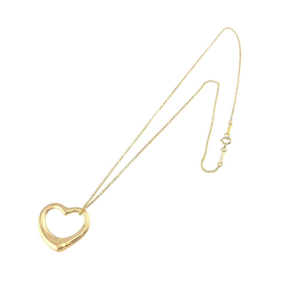 Tiffany & Co Open Heart Necklace 40 18k Yellow Gold — view 2