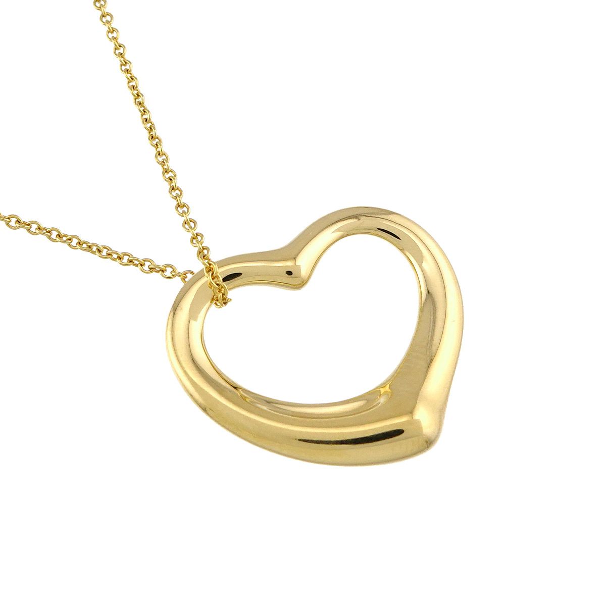 Tiffany & Co Open Heart Necklace 40 18k Yellow Gold — view 3