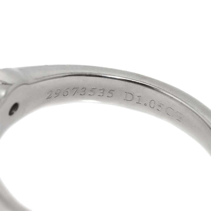 Tiffany & Co Solitaire Diamond I Ring Pt — view 4