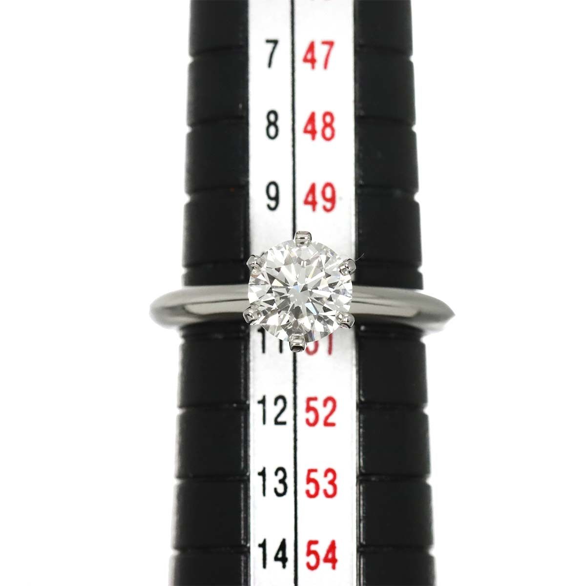 Tiffany & Co Solitaire Diamond I Ring Pt — view 7